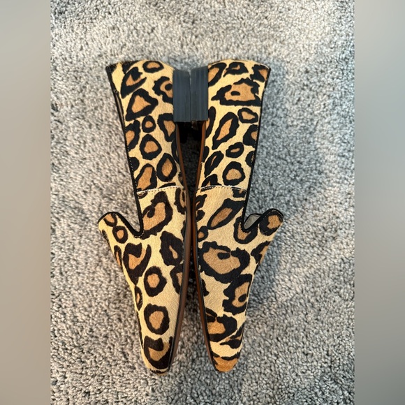 SAM EDELMAN Jordy Genuine Calf Hair Leopard Print Loafer-Size 9.5 - Picture 2 of 5